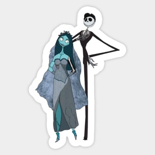 Jack and Sally Halloween Sticker